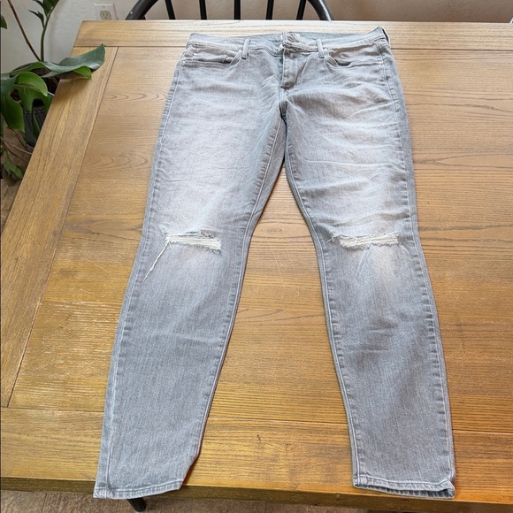 MOTHER Gray Distressed Skinny Jeans - Picture 3 of 6